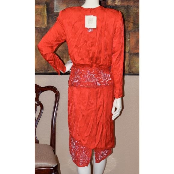 Judy Hornby Vintage OLD HOLLYWOOD GLAM GREAT GATSBY Designer Dress Size 10 NEW! - Picture 7 of 9